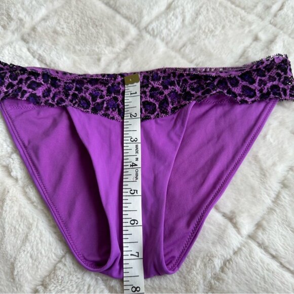 Victoria's Secret PINK | Purple Leopard Lace Bikini Bottoms | Size Extra Small - Picture 11 of 11